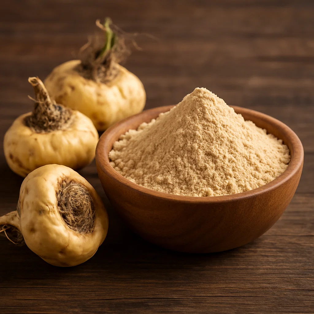 Maca root extract, one of Horse Boost's ingredients for hormonal balance and energy